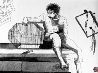 La Gabbia  (The Cage ) - cm. 50x70 - Incisione (Etching)